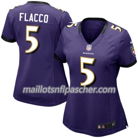 Maillot Baltimore Ravens Joe Flacco 5 Nike Pourpre - Femme